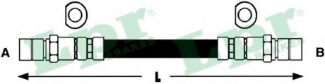 Шланг гальмівний LPR 6T47452 (фото 1)