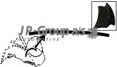 Ущільнювач для моторного відсіку, передній JP GROUP 8185500600 (фото 1)