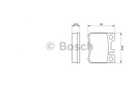 Тормозные колодки дисковые задние DB W124/202 2,0/2,2/2,8 BOSCH 0986424358 (фото 1)