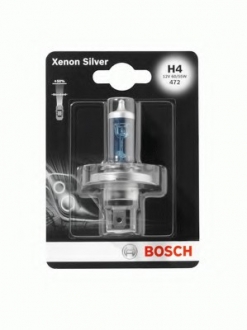 Лампа H4 Xenon Silver 12V60/55W (+50% светоотдачи) BOSCH 1987301068 (фото 1)