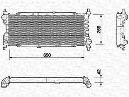 Радиатор, охлаждение двигателя MAGNETI MARELLI 350213588000 (фото 1)