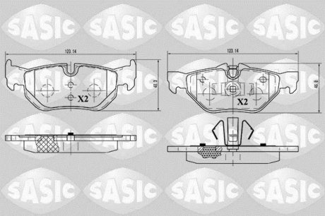 Комплект тормозных колодок, дисковый тормоз SASIC 6216012 (фото 1)