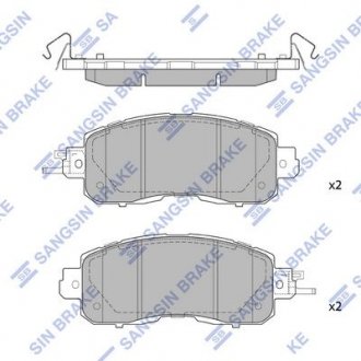 Тормозные колодки дисковые передние BRAKE Hi-Q (SANGSIN) SP1765 (фото 1)