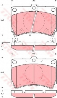 Комплект тормозных колодок, дисковый тормоз TRW GDB3206 (фото 1)