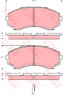 Комплект тормозных колодок, дисковый тормоз TRW GDB3254 (фото 1)