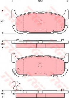 Комплект тормозных колодок, дисковый тормоз TRW GDB3318 (фото 1)