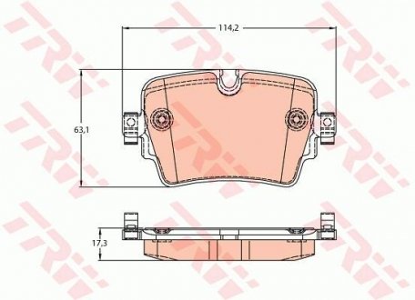 Комплект тормозных колодок, дисковый тормоз TRW GDB2095 (фото 1)