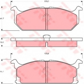 Комплект тормозных колодок, дисковый тормоз TRW GDB382 (фото 1)