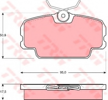 Комплект тормозных колодок, дисковый тормоз TRW GDB434 (фото 1)