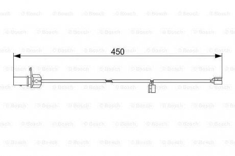 Датчик ИЗНОСА ДИСК. КОЛОДКИ, ПЕРЕДНИЙ BOSCH 1987473583 (фото 1)