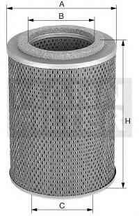 Фильтрующий элемент масляного фильтра MANN H 1053/2 N (фото 1)