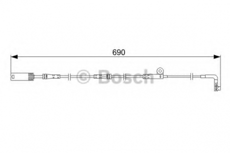 Датчик износа тормозных колодок BOSCH 1987473046 (фото 1)