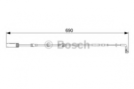 Датчик износа тормозных колодок BOSCH 1987473052 (фото 1)