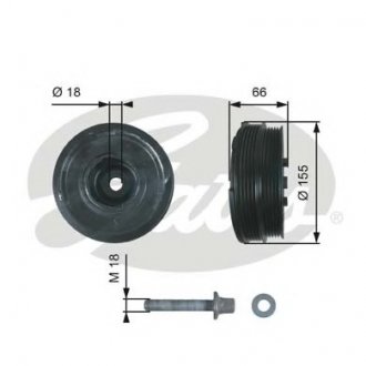 Шків Gates TVD1037A (фото 1)