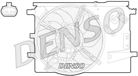 Вентилятор, охлаждение двигателя DENSO DER09053 (фото 1)