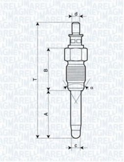 Свічка розжарення MAGNETI MARELLI 062900059304 (фото 1)