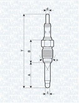 Свеча накаливания MAGNETI MARELLI 062900084304 (фото 1)