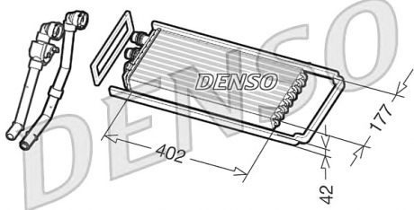 Теплообменник, отопление салона DENSO DRR12101 (фото 1)