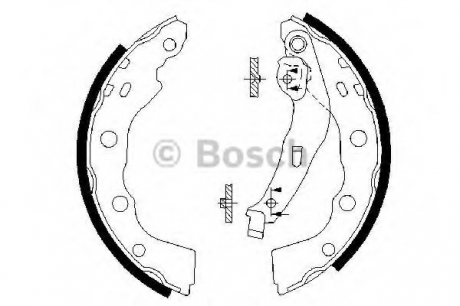 Тормозные колодки барабанные BOSCH 0986487577 (фото 1)