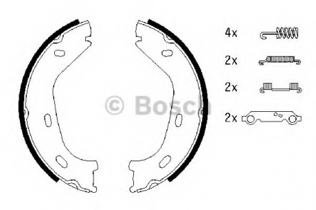 Тормозные колодки барабанные BOSCH 0986487542 (фото 1)