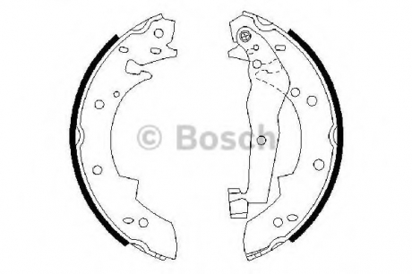 Тормозные колодки барабанные BOSCH 0986487013 (фото 1)