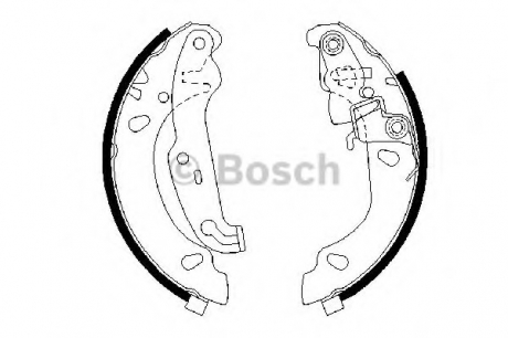 Тормозные колодки барабанные BOSCH 0986487624 (фото 1)