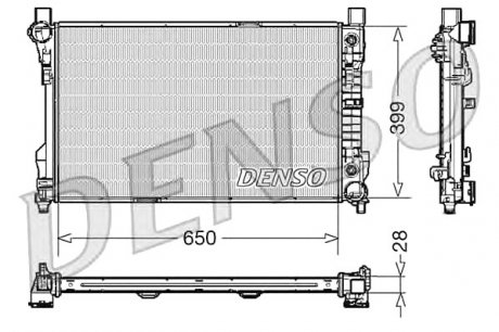 Радиатор, охлаждение двигателя DENSO DRM17079 (фото 1)