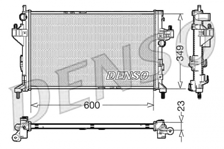 Радіатор, охлаждение двигателя DENSO DRM20045 (фото 1)