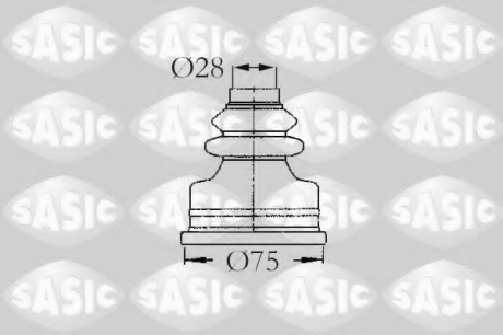 Ремонтний комплект пильника шруса з елементами монтажу SASIC 2873773 (фото 1)