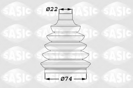 Ремонтний комплект пильника шруса з елементами монтажу SASIC 1900011 (фото 1)