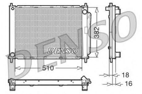 Радиатор, охлаждение двигателя DENSO DRM23100 (фото 1)