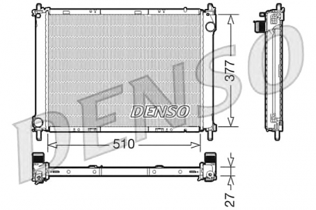 Радиатор, охлаждение двигателя DENSO DRM46022 (фото 1)