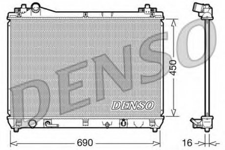 Радіатор, охлаждение двигателя DENSO DRM47017 (фото 1)