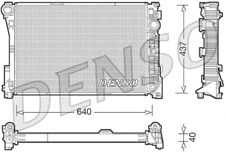 Радіатор, охлаждение двигателя DENSO DRM17046 (фото 1)