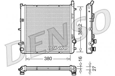 Радиатор, охлаждение двигателя DENSO DRM21005 (фото 1)