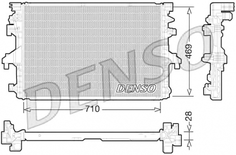 Радиатор, охлаждение двигателя DENSO DRM32038 (фото 1)