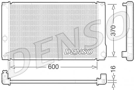 Радиатор, охлаждение двигателя DENSO DRM50076 (фото 1)