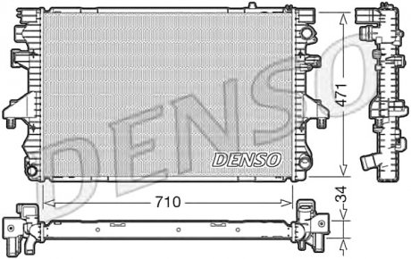 Радиатор, охлаждение двигателя DENSO DRM32040 (фото 1)
