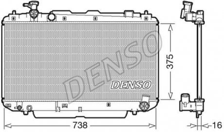 Радиатор, охлаждение двигателя DENSO DRM50083 (фото 1)