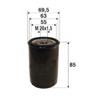Фильтр масляный (накручиваемый) Valeo 586021 (фото 1)