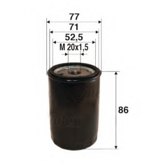 Фильтр масляный (накручиваемый) Valeo 586027 (фото 1)