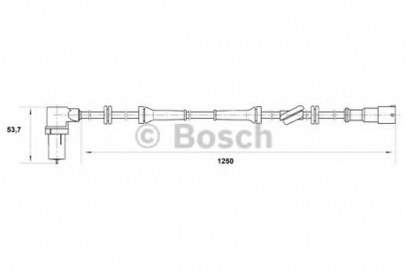 Датчик СКОРОСТИ ВРАЩ.КОЛЕСА BOSCH 0265006164 (фото 1)