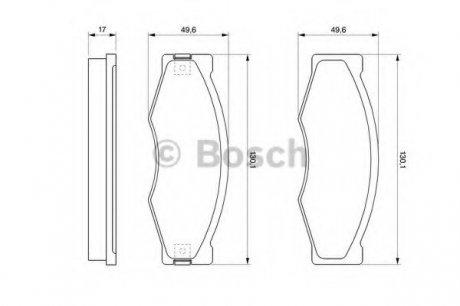 Тормозные колодки дисковые BOSCH 0986490990 (фото 1)