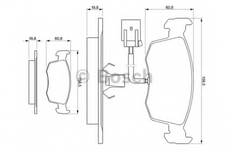 Гальмівні колодки 0 986 424 352 BOSCH 0986424352 (фото 1)