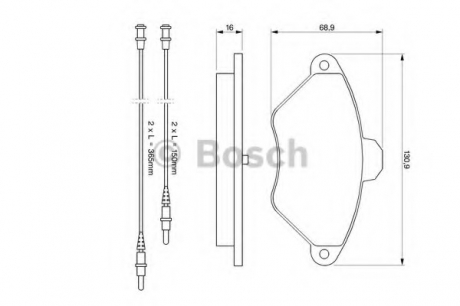 Тормозные колодки дисковые BOSCH 0986424278 (фото 1)