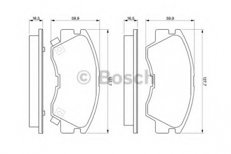 ГАЛЬМІВНІ КОЛОДКИ, ДИСКОВІ 0 986 460 978 BOSCH 0986460978 (фото 1)