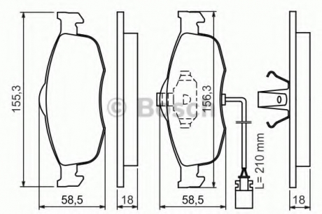 Гальмівні колодки 0 986 460 971 BOSCH 0986460971 (фото 1)