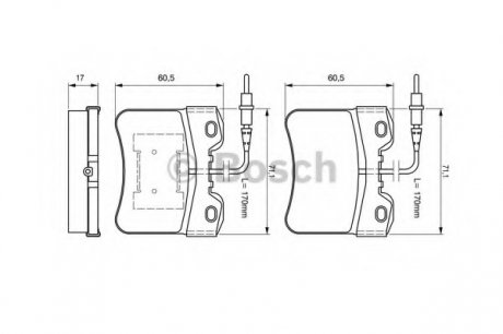 Тормозные колодки дисковые BOSCH 0986461130 (фото 1)