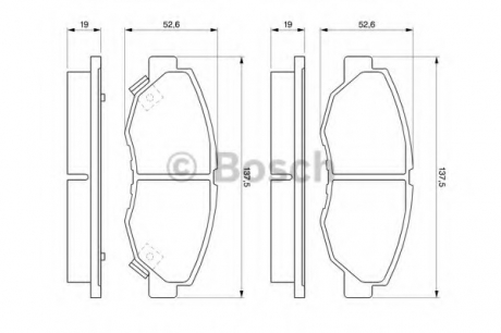 Гальмівні колодки дискові BOSCH 0986461124 (фото 1)