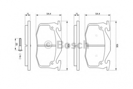 Тормозные колодки дисковые BOSCH 0986461149 (фото 1)